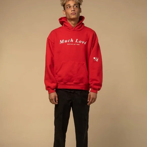 🔥🔥MUCH LOVE HOUSE OF PH8 SCARLET RED HOODIE RARE FIND XXL NWT🔥🔥 - Picture 5 of 6